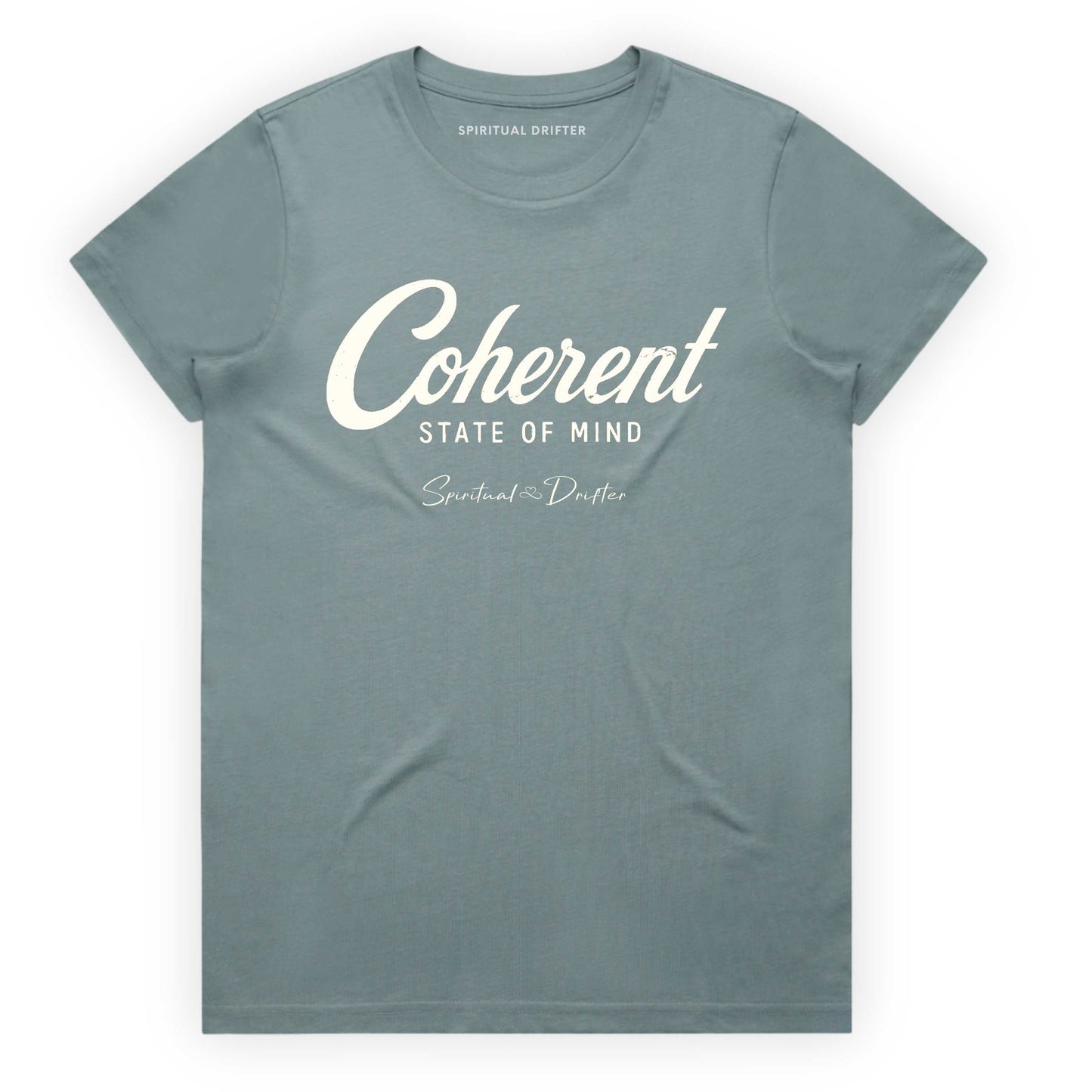 Women's Classic Cotton - Coherent State of Mind T-Shirt in mineral– spiritual graphic t-shirt for meditation, mindfulness, conscious living, personal growth, yoga lifestyle, and aligned everyday fashion.