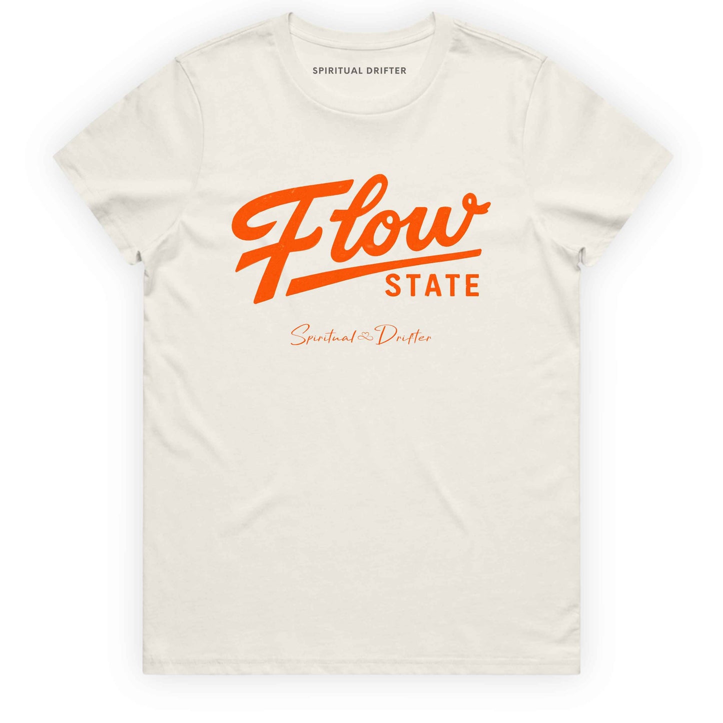 Natural Spiritual Drifter “Flow State” graphic 100% cotton t-shirt. Spiritual lifestyle, positive vibes, aligned, positive mindset, conscious living & yoga clothing. Spiritual apparel inspired by modern mysticism, meditation, manifestation, sacred medicine and conscious living. Yoga and meditation clothing for awakened souls.