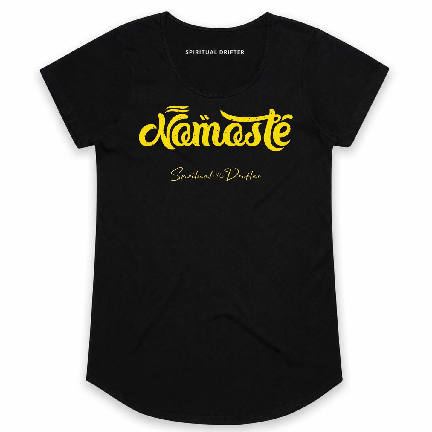 Women's Elevated Curved Hem Namaste T-Shirt
