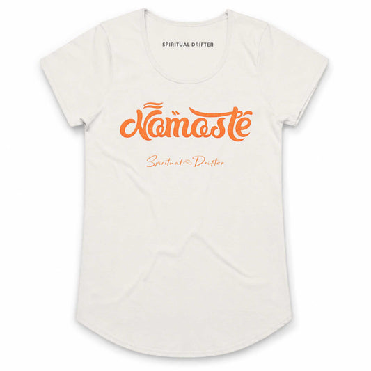 Women's Elevated Curved Hem Namaste T-Shirt